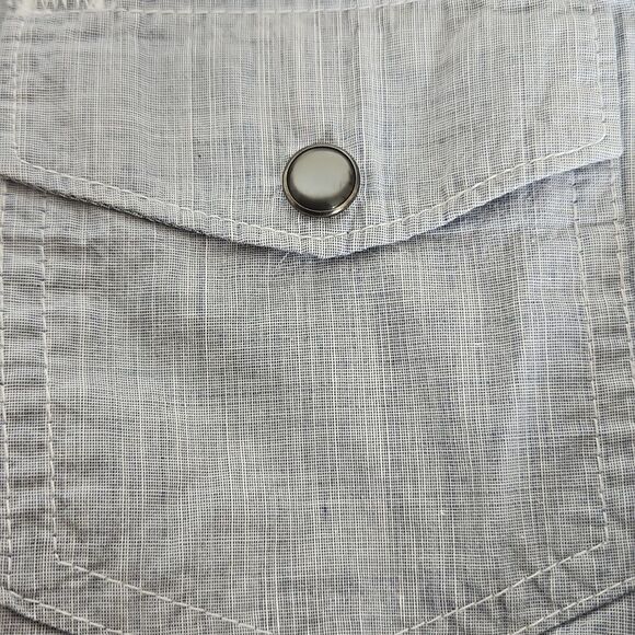 Club Monaco Women's Button-Down Long Sleeves Cotton Shirt XS Blue - Picture 13 of 16